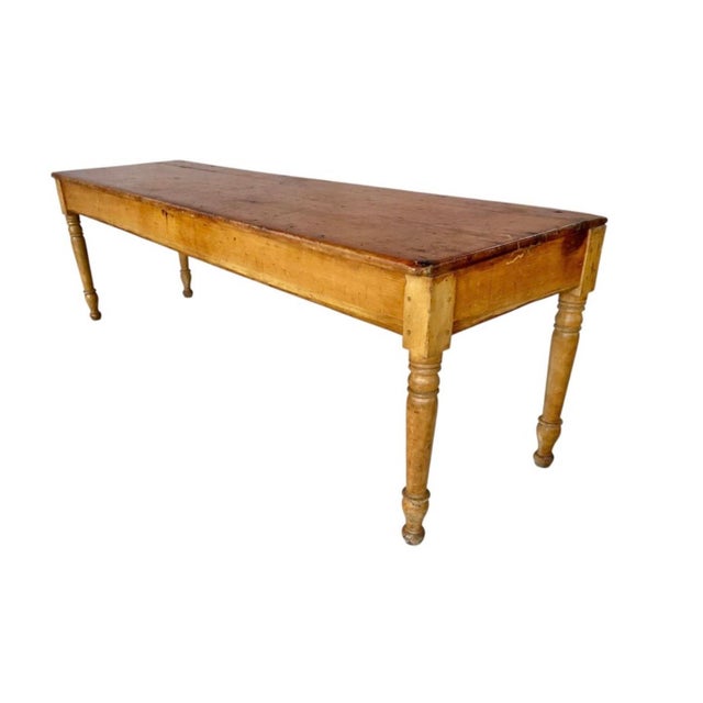 19th Century Pine Farmhouse Work Table For Sale - Image 10 of 11