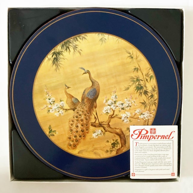 1980s Pimpernel Peacock Placemats Set of 6 Chairish