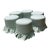 Set of Six Custom Upholstered Scalamandre Silk Stools For Sale