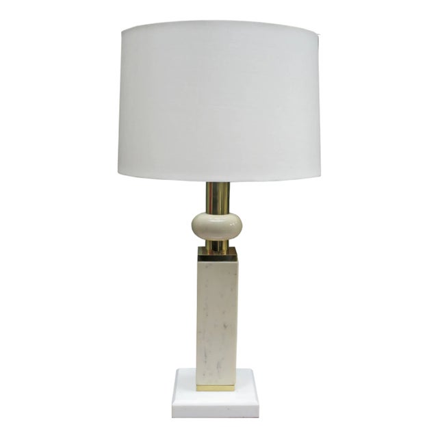 1960s Modernist Marble Table Lamp For Sale