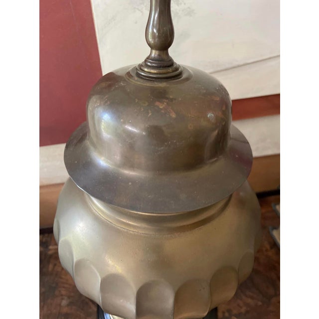 Asian Vintage Brass Ginger Jar Lamp For Sale - Image 3 of 8