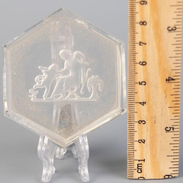 Crystal Intaglio Salt Cellar by Heinrich Hoffmann For Sale - Image 3 of 4