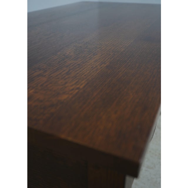 Brown Stickley Mission Oak 2 Drawer Desk For Sale - Image 8 of 18