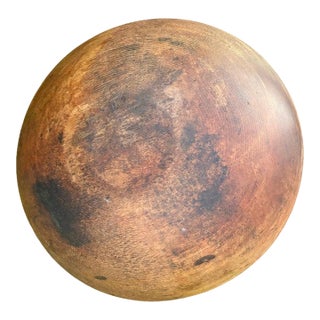 Large 19th Century Hand Carved Butter Bowl For Sale