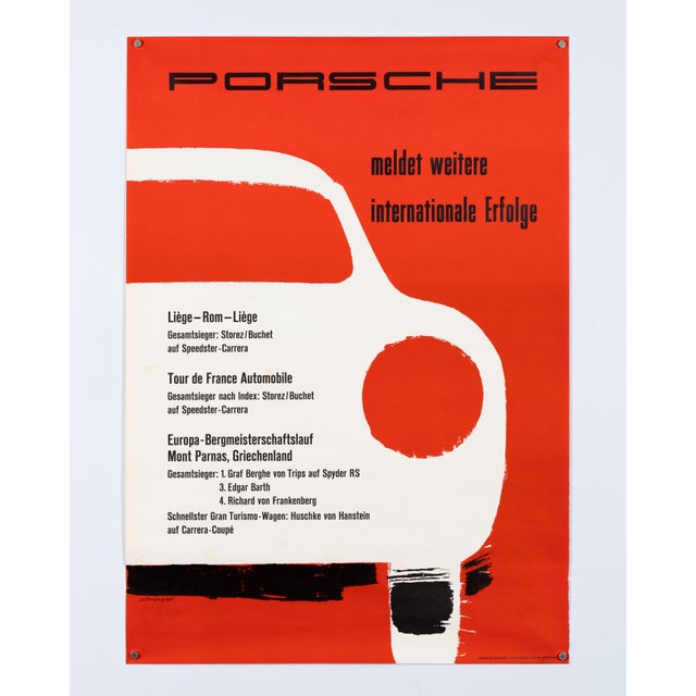 Original Porsche Poster by Strenger, 1972 For Sale - Image 3 of 11