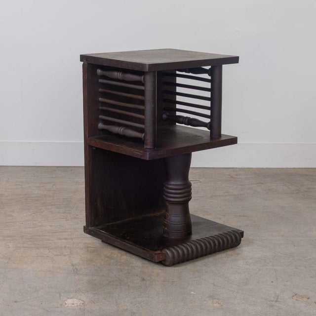 Wood Pair of 1940s French Oak End Tables by Charles Dudouyt, Attributed For Sale - Image 7 of 15