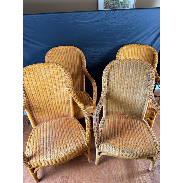 Vintage Wicker 5 Piece Set For Sale - Image 4 of 14