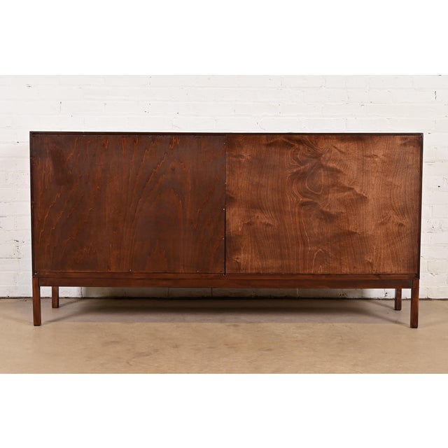 1960s Paul McCobb Mid-Century Modern Walnut Sideboard Credenza, Newly Refinished For Sale - Image 14 of 15