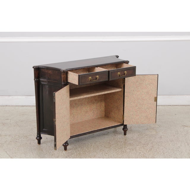 Maitland - Smith Maitland Smith Leather Wrapped Book Spline Console Cabinet For Sale - Image 4 of 18