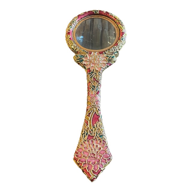 Gorgeous Antique Cloisonné Enamel Magnifying Glass For Sale