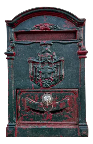 Late 19th Century French Cast Iron Post Office Mailbox , 1890s