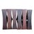 1960s Danish Modern Solid Rosewood Triangular Napkin Rings- Set of 6 For Sale In Boston - Image 6 of 16