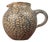 Vintage German Studio Pottery Jug Vase with Floral Pattern by Gerhard Liebenthron, 1989 For Sale