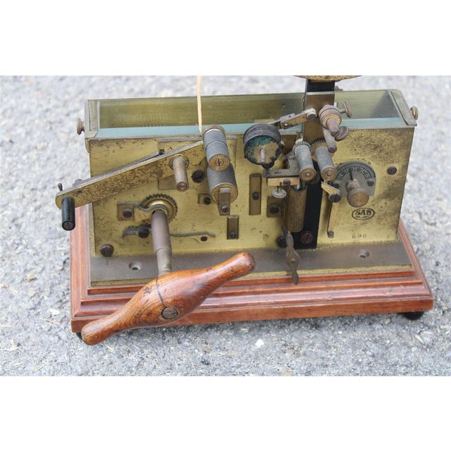 Italian Morse Telegraph in Brass, 1880s For Sale - Image 9 of 18