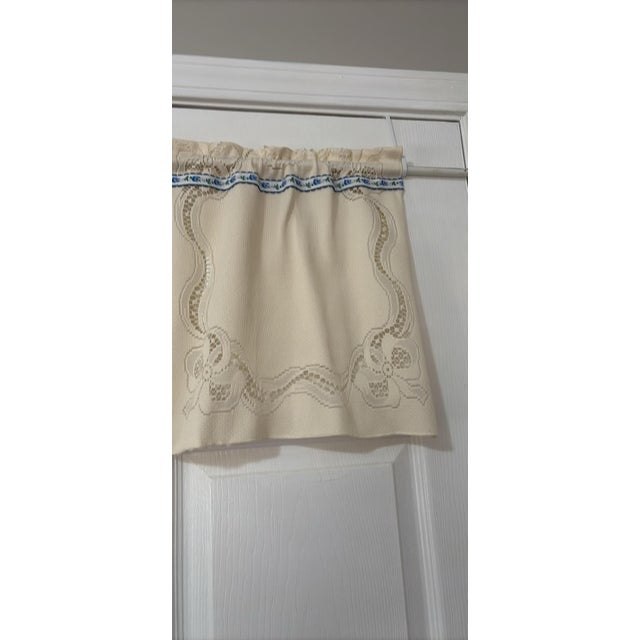 2020s Beige Bistro Curtains 15x15 Set of 2 Panels For Sale - Image 5 of 6
