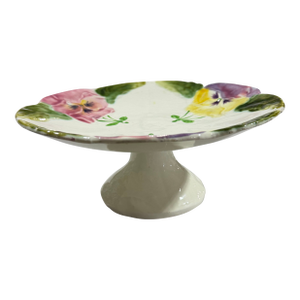 Antique French Majolica Cake Plate