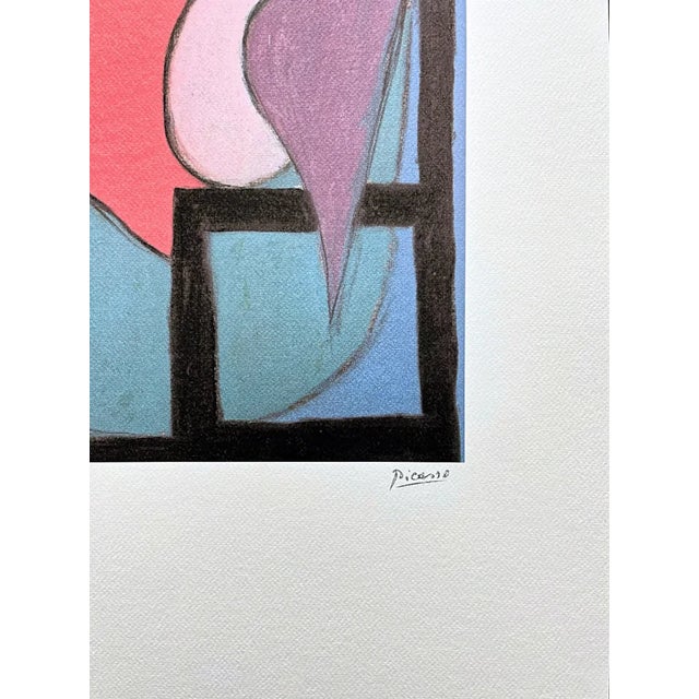 After Pablo Picasso, Cubist Female Portrait, 1970s, Lithograph For Sale - Image 4 of 5