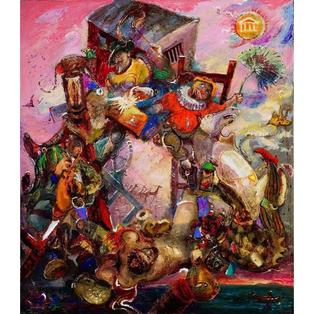 Giorgi Kukhalashvili, Don Quixote, 2015, Oil on Canvas, in Flawless conditions. Designed from 2000 This piece has an...
