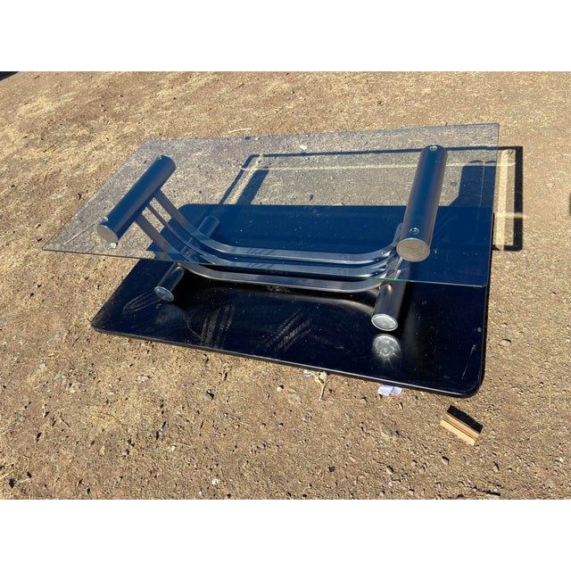 Vintage Art Deco Tubular Glass Coffee Table Romeo Rega Style For Sale - Image 9 of 13