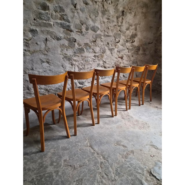 Vintage Baumann Bistro Chairs, France, 1950s, Set of 6 For Sale - Image 17 of 18
