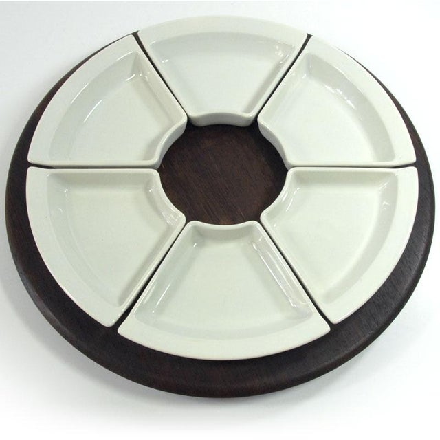 Lazy Susan in Wood by Digsmed, 1960s, Set of 7 For Sale - Image 4 of 18