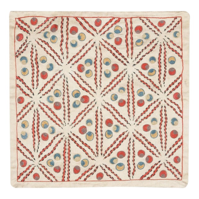 20"x20" Embroidered All Silk Cushion Cover. Handmade Pillowcase. Modern Sham For Sale