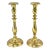 Large 18th Century Early Continental European Brass Candlesticks - a Pair For Sale