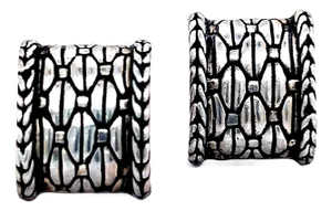 1990s John Hardy Estate Clip on Earrings Sterling Silver, 2 Pieces