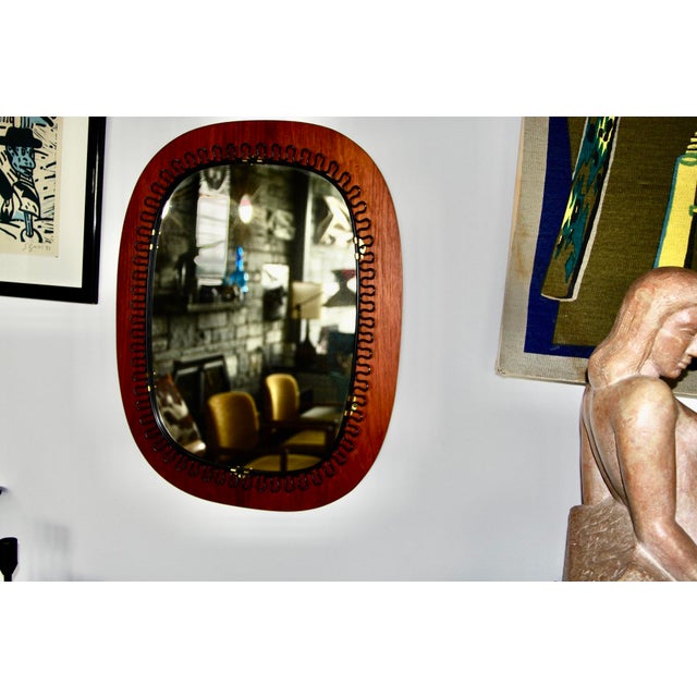 Mid-Century Modern Wall Mirror by Josef Frank by Svenskt Tenn, 1950s For Sale - Image 3 of 9