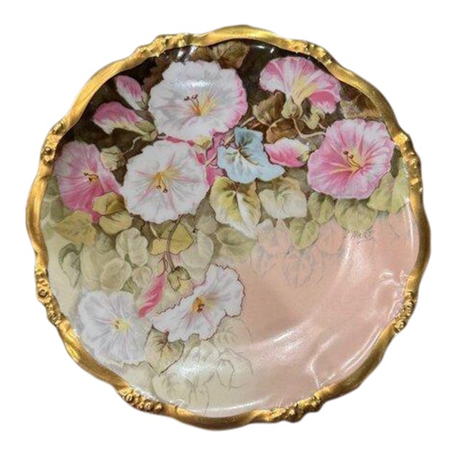 Elite Limoges Hand Painted Porcelain Plate For Sale