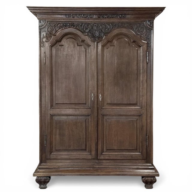 French Country Grand 18th Century Country French Louis XIV Armoire For Sale - Image 3 of 18