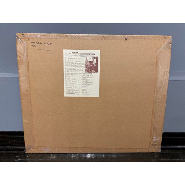 Abstract Vintage 70s Abstract Oil Painting on Paper by Molly Schiff For Sale - Image 3 of 3