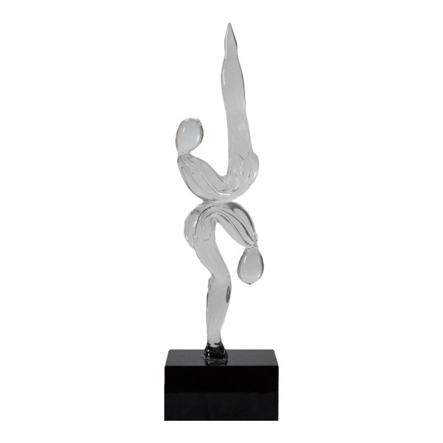 1980s Murano Glass Acrobats Gymnasts Sculpture For Sale