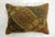 Pillow made from a 19th-century antique Ersari rug with cotton back and zipper closure. Measures: 14'' x 21''