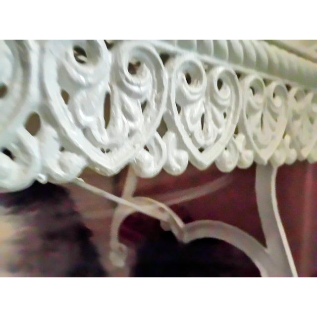Late 19th Century Late 19th Century Original Peter Timmes and Sons Curtain Wrought Iron 43" Bench For Sale - Image 5 of 8