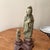 Mid 20th Century Antique Hand Carved Soapstone Figurine of Guan Yin With Child on Lotus Pedestal For Sale - Image 12 of 12