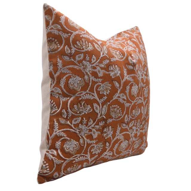 Inspired by the goddess of wisdom and the arts, the Saraswati cushion cover features a graceful hand block printed design...