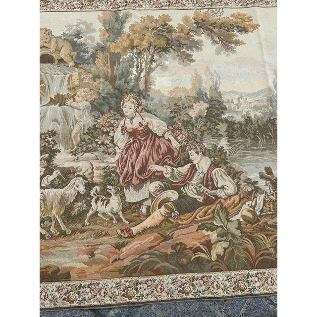 French Aubusson Jaquar Tapestry, 1960s For Sale - Image 16 of 18