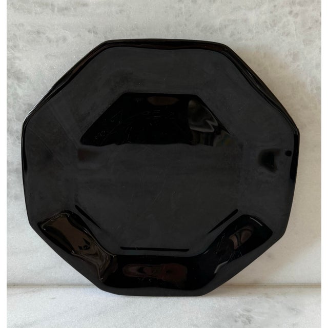 French Vintage French Octagonal Plates - Set of 8 For Sale - Image 3 of 10