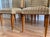 Wood 1930s French Art Deco Chestnut Wood & Silk Dining Chairs - Set of 6 For Sale - Image 7 of 11