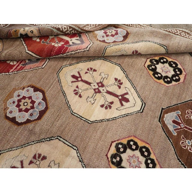Taupe Galerie Shabab Collection Mid-20th Century Turkish Anatolian Tribal Carpet For Sale - Image 8 of 8