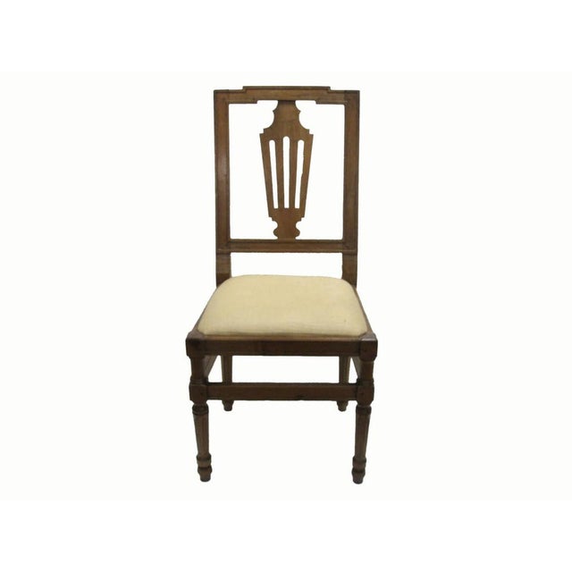 Antique Blonde Walnut Chairs, Set of 4 For Sale - Image 3 of 5