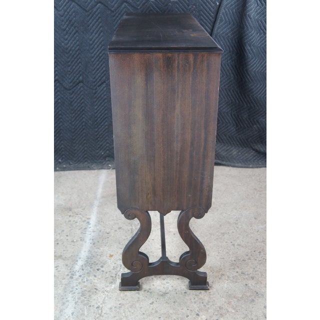 Wood Antique Victorian Udell Works Walnut Record Cabinet Console Sideboard 42" For Sale - Image 7 of 12
