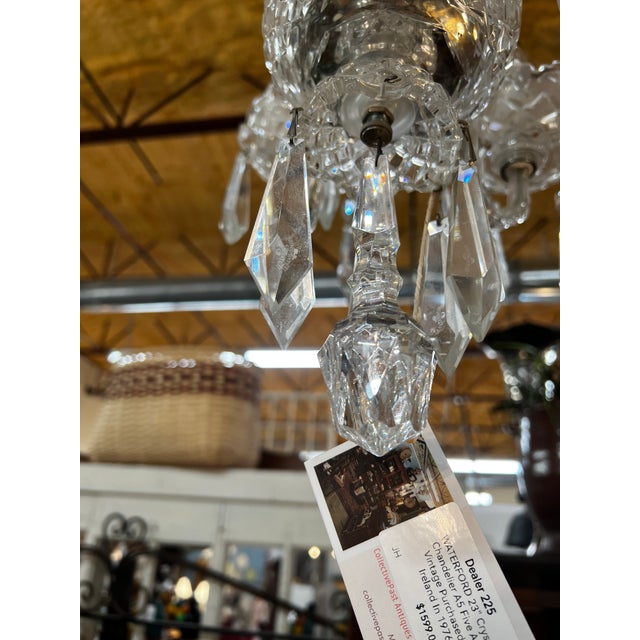 Early 20th Century Waterford 5 Arm Chandelier For Sale In Dallas - Image 6 of 10