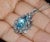 Certified Natural 6.97Cts VS F Diamond Aquamarine 18K Solid Gold Filigree Pendant For Sale - Image 10 of 10