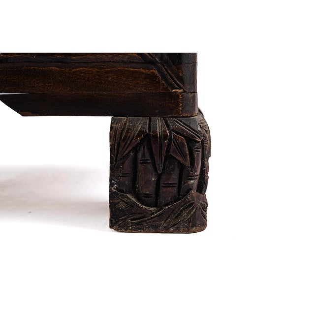 36" Vintage Antique Chinese Carved Camphor Chest Featuring Guan Yin For Sale - Image 17 of 18