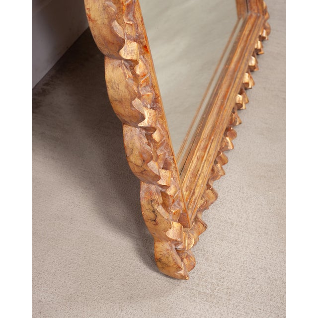 Mid-Century Italian Rococo Style Giltwood Ribbon Wall Mirror For Sale - Image 14 of 18