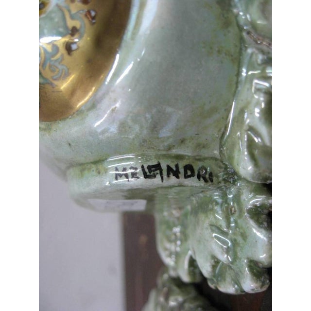 Pietro Melandri (1885-1976) Faenza Pair of Holy Water Stoups. Rare pair of polychrome ceramic holy water stoups made by...