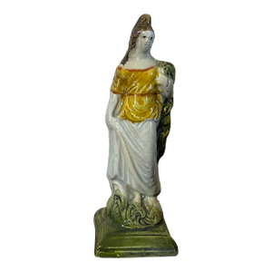 Antique 18th Century English George III Staffordshire Prattware Four Seasons Figure Depicting Summer