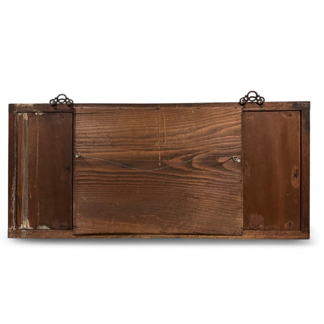 Antique Chinese Two-Panel Carved Wood and Polychromed Mirror, Circa 1900 For Sale - Image 11 of 12